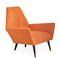 Orange Sorrento Fiberglass Lounge Chair For Coffee Room With Metal Frame supplier